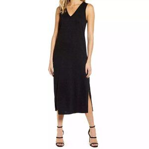 Paige Sage Midi Tank‎ Dress -Black S Beachy Travel Resortwear